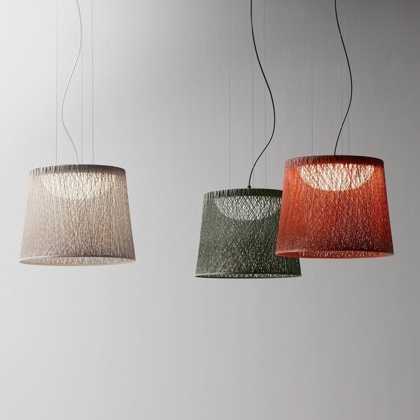 Vibia LED външна висяща лампа WIND, зелена, 48 x 60 cm, 927, Зелен, Метал, Дизайн