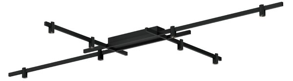 Wever & Ducré Lighting WEVER DUCRÉ LED таванска лампа Trace Grid 1.0 черна 927, Затъмняване, Черен, Дневна/трапезария, Алуминий, Модерен
