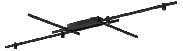 Wever & Ducré Lighting WEVER DUCRÉ LED таванска лампа Trace Grid 2.0 черна 927, Затъмняване, Черен, Дневна/трапезария, Алуминий, Модерен