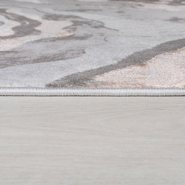 Килим пътека, Marbled Flair Rugs, бледорозов, 60x230 см