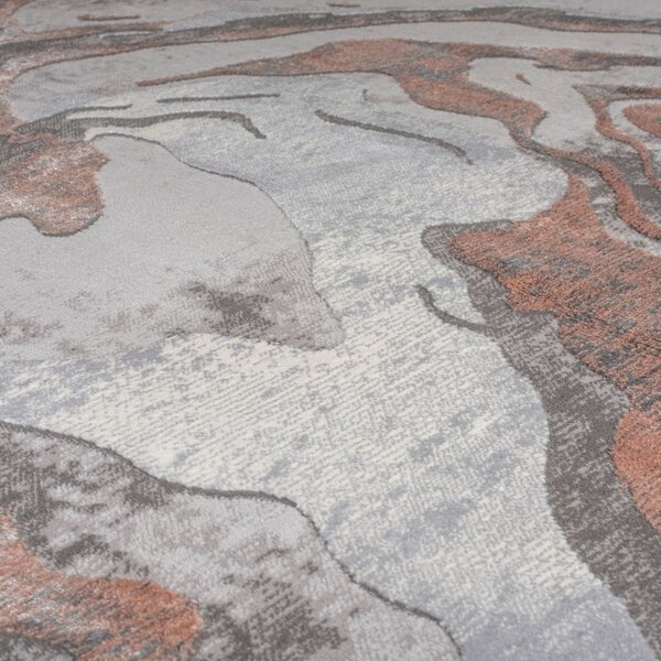 Килим пътека, Marbled Flair Rugs, бледорозов, 60x230 см
