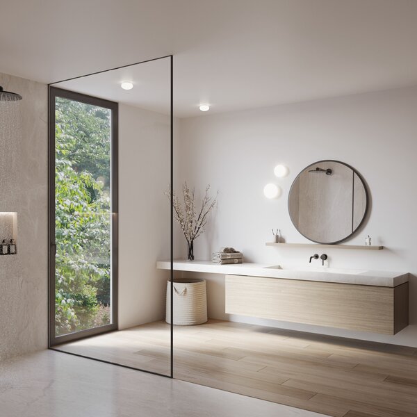 Wever & Ducré Lighting WEVER DUCRÉ LED плафон Perlez 2.0 Ø 16cm IP44 2.700 K, Затъмняване, Бял, Баня, Стъкло