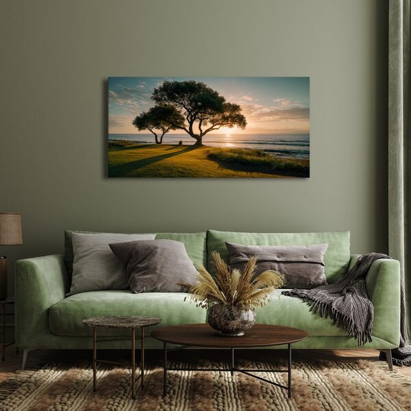 Картина на платно – Спокойна вечер при дървото