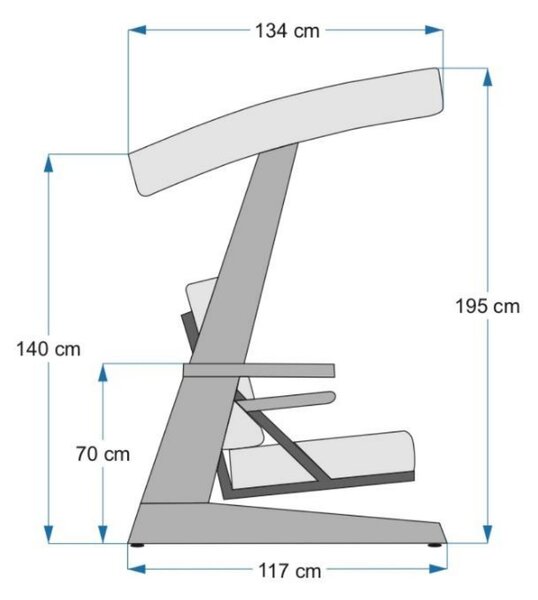 Хамак за люлеене с 3 места Sia 2400 Антрацит 236x190x175 см
