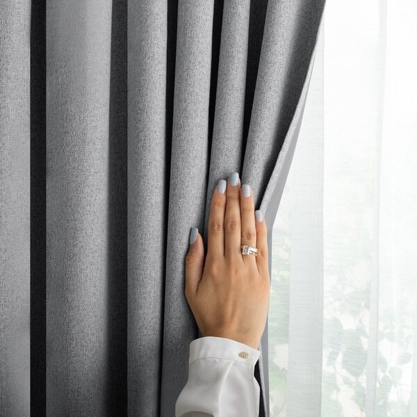 Сиво затъмняващо перде 140x250 cm Corita – Restilo