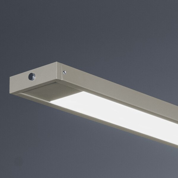 FISCHER & HONSEL LED висяща лампа Marlo, пясъчна, дължина 90 cm, CCT, сензорен димер, Затъмняване, Бежов, Дневна/трапезария, Метал, Модерен