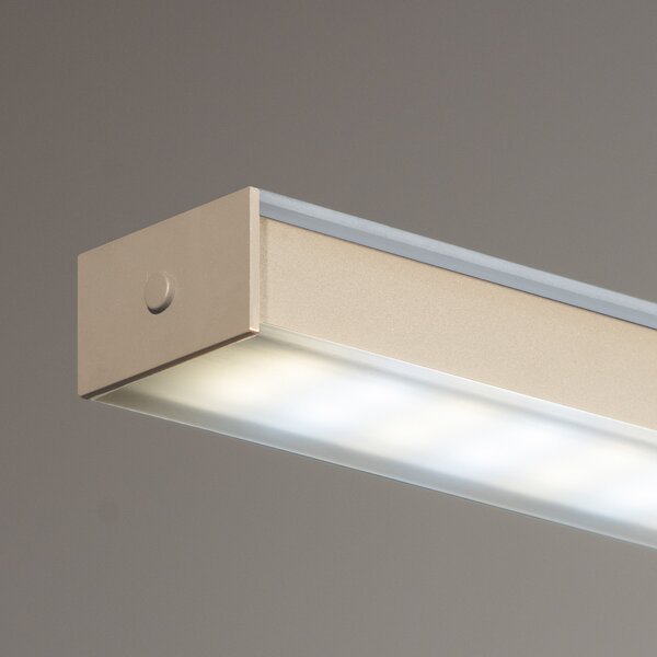 FISCHER & HONSEL LED висяща лампа Valeno, пясъчна, дължина 115 cm, CCT, сензорен димер, Затъмняване, Бежов, Дневна/трапезария, Метал, Модерен