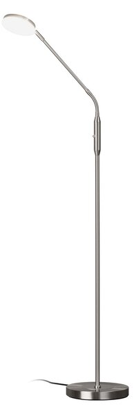 FISCHER & HONSEL LED стояща лампа Sorento никел, височина 138 cm, CCT, сензорен димер, Затъмняване, Металик, Дневна/трапезария, Метал, Модерен