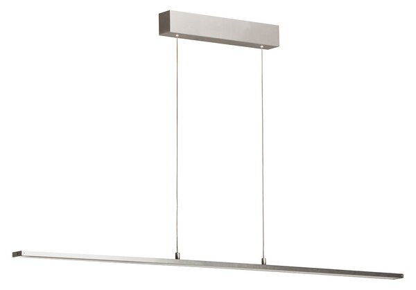 FISCHER & HONSEL LED висяща лампа Marlo, алуминий, дължина 140 cm, CCT, Touchdim, Затъмняване, Металик, Дневна/трапезария, Метал, Модерен