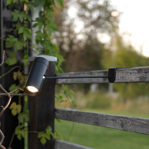 Konstsmide LED акумулаторна настолна лампа Multi, черна, височина 30 cm, IP54, Затъмняване, Черен, Дневна/трапезария, Алуминий, Модерен