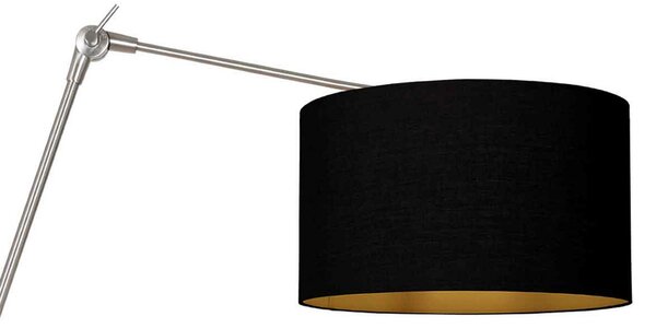 Steinhauer Стенна лампа Prestige Chic стомана/черно-златно, изпъкване 90 cm, Затъмняване, Металик, Дневна/трапезария, Метал