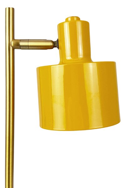 Dyberg Larsen LED акумулаторна настолна лампа Ocean Mini, къри/тюркоаз, Затъмняване, Жълт, Дневна/трапезария, Метал, Скандинавски