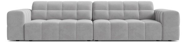 Светлосив кадифен диван 252 cm Chicago – Cosmopolitan Design
