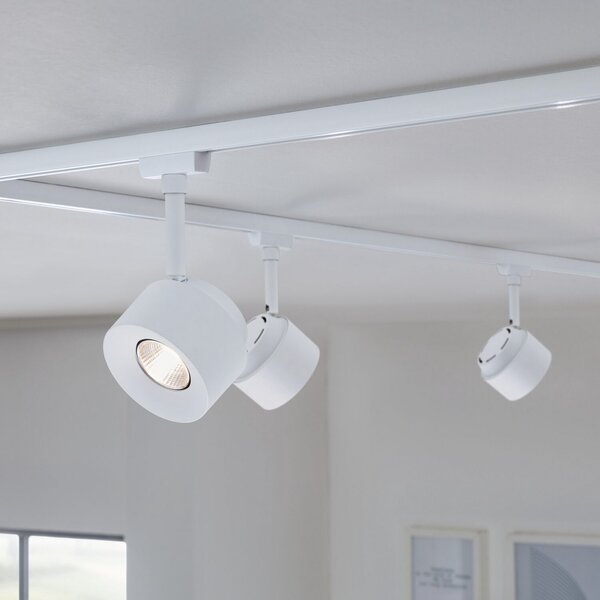 Paulmann URail LED-Spot Pane, сигнално бял, 3000K, димируем, Затъмняване, Бял, Дневна/трапезария, Метал, Модерен