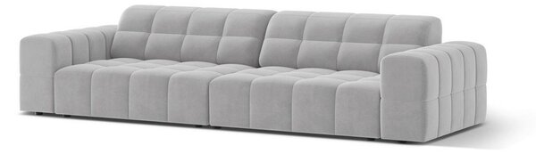 Светлосив кадифен диван 252 cm Chicago – Cosmopolitan Design