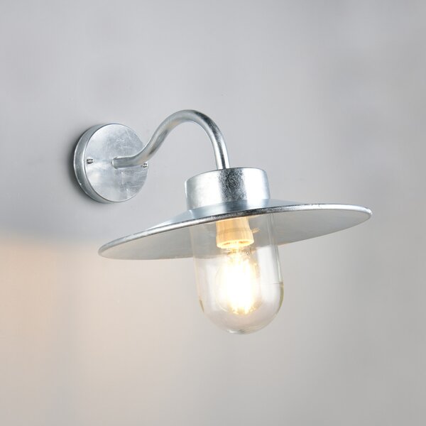 Trio Lighting Външна лампа Tana, цинков цвят, изпъкване 41 cm метал IP44, Затъмняване, Металик, Метал