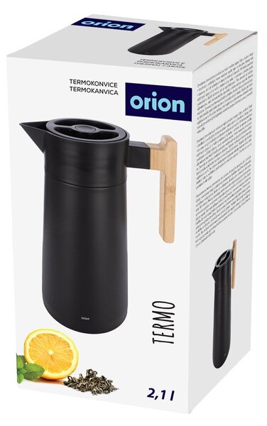 Черен вакуумен термос от неръждаема стомана 2,1 l Termo – Orion