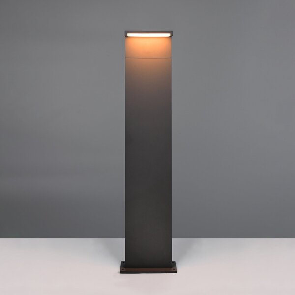 Trio Lighting LED осветление за пътеки Ravi, антрацит, височина 100 cm, метал, IP65, Черен, Алуминий, Модерен