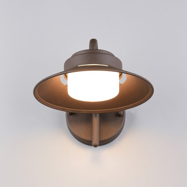 Trio Lighting Външна лампа Atrato, ръждиво, Ø 20 cm, метал, Затъмняване, Кафяв / ръждив, Алуминий