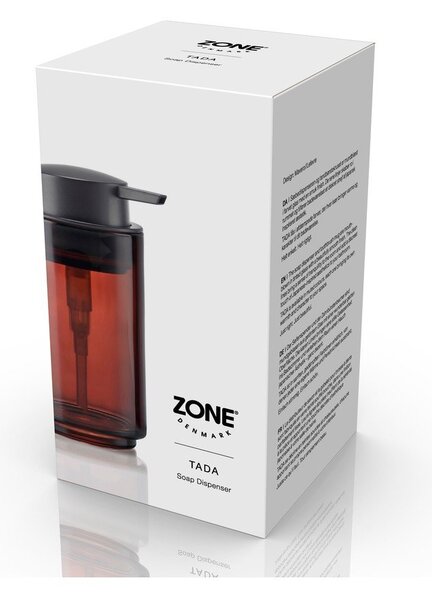 Кафяв стъклен диспенсер за сапун 250 ml Tada – Zone