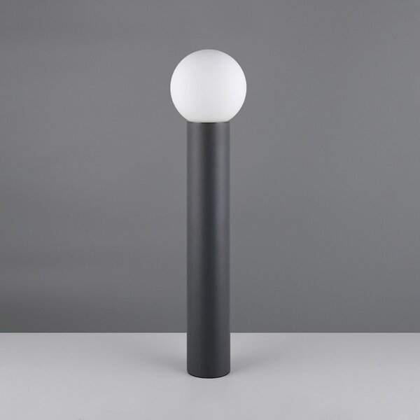 Trio Lighting Осветление за пътеки Mures, антрацит, височина 80 cm, метал, Затъмняване, Черен, Алуминий, Модерен