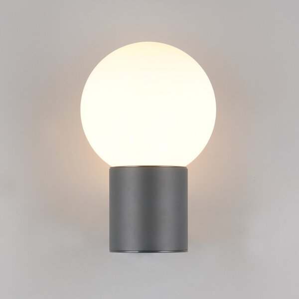 Trio Lighting Външна лампа Mures, антрацит, височина 28 cm, метал, Затъмняване, Черен, Алуминий, Модерен