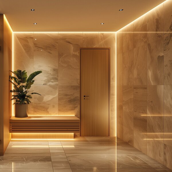 Hera LED лента SAUNA, 2700 K, дължина 200 cm, IP54, 24 V, Затъмняване, Бял, Дневна/трапезария, Пластмаса, Модерен