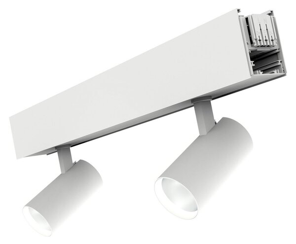 The Light Group SLC LED-Spot Click, бял, 2-пламъчен, дължина 56 cm, CCT, DALI, Затъмняване, Бял, Дневна/трапезария, Алуминий, Модерен