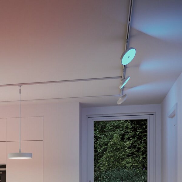 Paulmann URail Smart LED спот Hildor, сигнално бял, ZigBee, Затъмняване, Бял, Дневна/трапезария, Пластмаса, Модерен