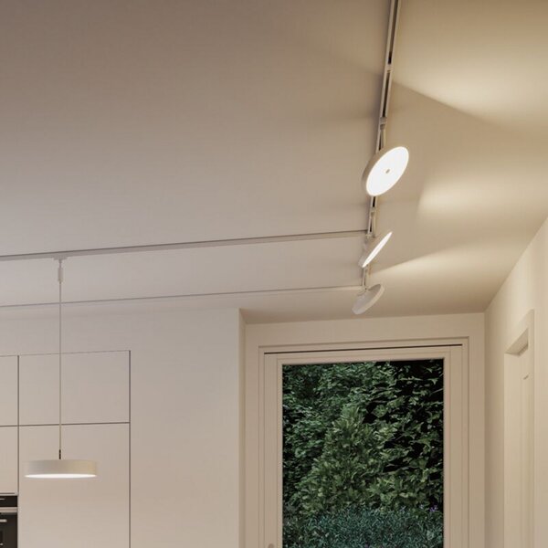 Paulmann URail Smart LED спот Hildor, сигнално бял, ZigBee, Затъмняване, Бял, Дневна/трапезария, Пластмаса, Модерен