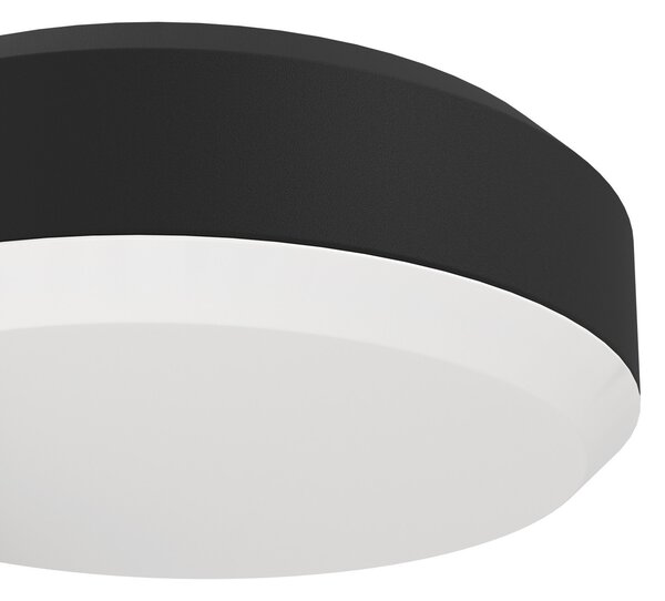 EGLO LED лампа за външна стена Fornaci, черна, ширина 16 см, със сензор, Черен, Метал, Модерен