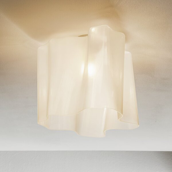 Artemide Лампа за таван Logico 40x40 cm, бяла, Затъмняване, Бял, Дневна/трапезария, Стъкло, Дизайн