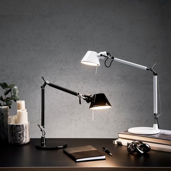 Artemide Tolomeo Micro настолна лампа, бяла, Бял, кабинет / офис, Метал, Дизайн