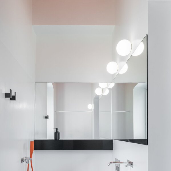 Artemide Dioscuri стенна лампа, IP65, Ø 25 cm, Затъмняване, Бял, Коридор, Стъкло, Дизайн, Глобус