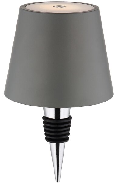 Globo 58488G-LED Настолна външна лампа VANNIE, димируема, сензорна, презареждаема, 3W/5V IP54 1800mAh, сива