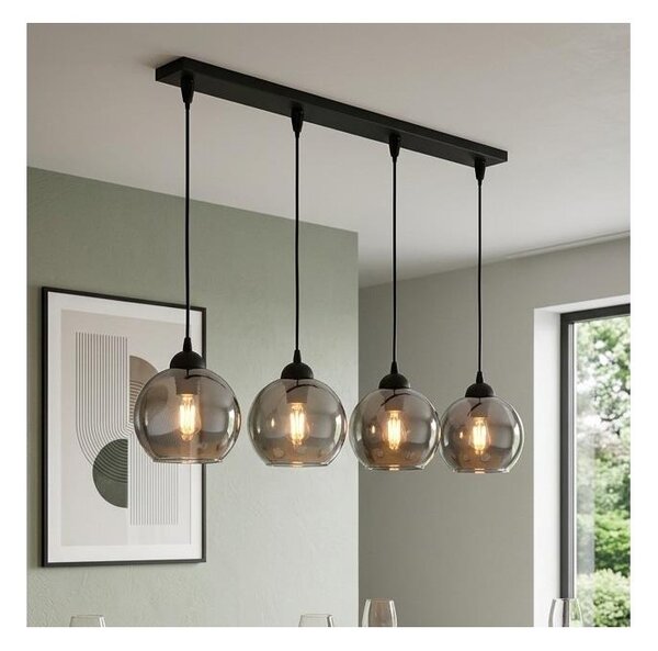 Brilagi - Полилей на кабел DIOR 4xE27/60W/230V черен/димно сив