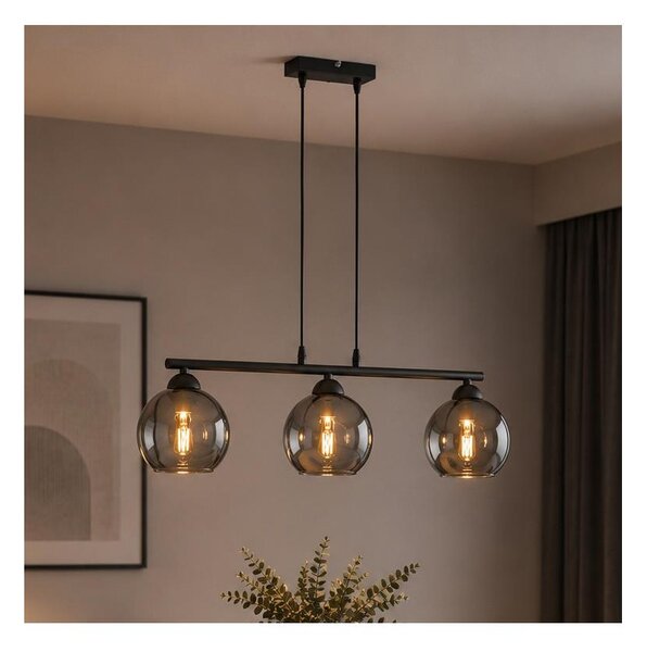Brilagi - Полилей на кабел DIOR 3xE27/60W/230V черен/димно сив