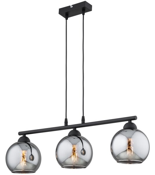 Brilagi - Полилей на кабел DIOR 3xE27/60W/230V черен/димно сив