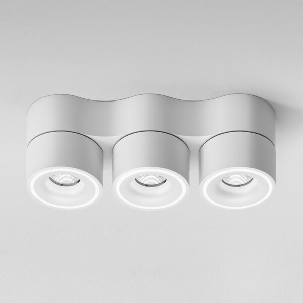 Egger Licht DLS LED прожектор Clippo Trio, 3 пламъка, бял, с възможност за димиране, Затъмняване, Бял, кабинет / офис, Метал, Модерен