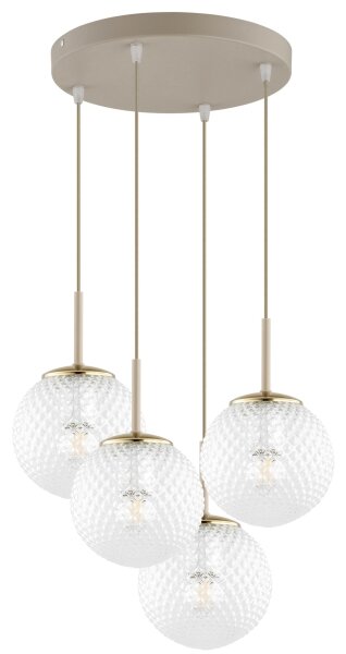 Brilagi - Полилей на кабел STELLA 4xE27/60W/230V бежов/златен