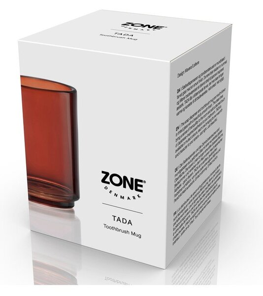 Кафява стъклена чаша за четки за зъби Tada – Zone