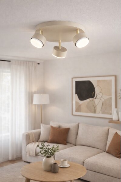 Brilagi - LED точково осветително тяло MONO 3xGX53/30W/230V бежово/златно