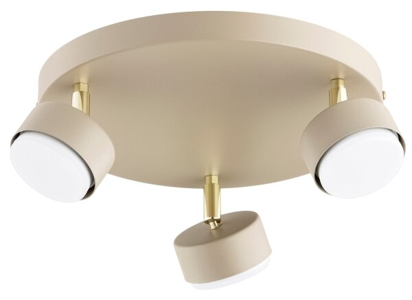 Brilagi - LED точково осветително тяло MONO 3xGX53/30W/230V бежово/златно