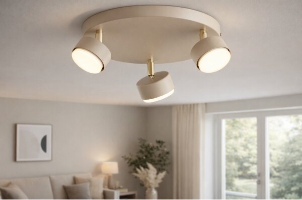 Brilagi - LED точково осветително тяло MONO 3xGX53/30W/230V бежово/златно