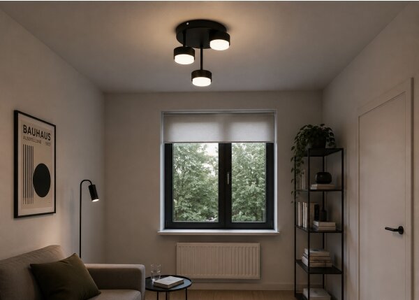 Brilagi - LED повърхностно монтиран полилей MONO 3xGX53/30W/230V черен
