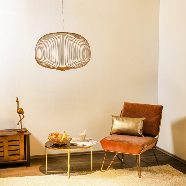 Foscarini MyLight Spokes 3 LED висяща лампа, златна, Затъмняване, Злато / месинг, Дневна/трапезария, Метал, Дизайн