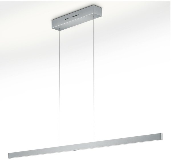 Knapstein LED висящо осветление Linn-L 128, никел, Затъмняване, Сив, Дневна/трапезария, Метал, Модерен
