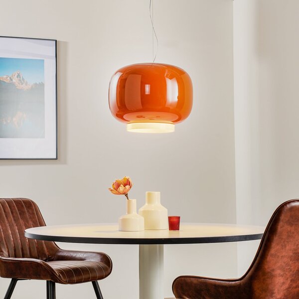 Foscarini Chouchin 1 LED висяща лампа, оранжева, Затъмняване, Оранжев, Кухня, Стъкло, Дизайн