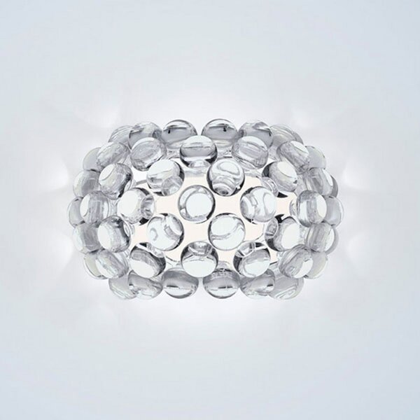 Foscarini Caboche Plus piccola R7s стенна лампа прозрачна, Затъмняване, Прозрачен, Дневна/трапезария, Пластмаса, Дизайн