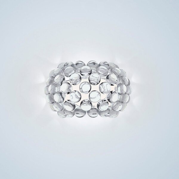 Foscarini Caboche Plus piccola R7s стенна лампа прозрачна, Затъмняване, Прозрачен, Дневна/трапезария, Пластмаса, Дизайн